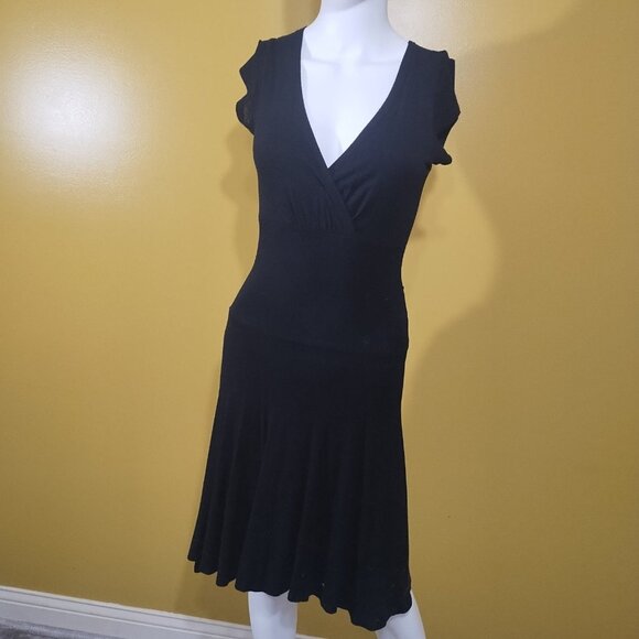 Chesley Short Ruffle Sleeve A Line Midi Dress S - Picture 1 of 4